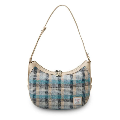 ISL-8355ISLTTL00-Islander Scottish Harris Tweed & Genuine Leather Shoulder Bag  ShamrockGift.com