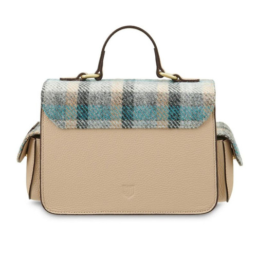 ISL-8400ISLTTL00 ISLANDER COLOR Islander Harris Tweed & Genuine Leather Bag Back View ShamrockGift.com