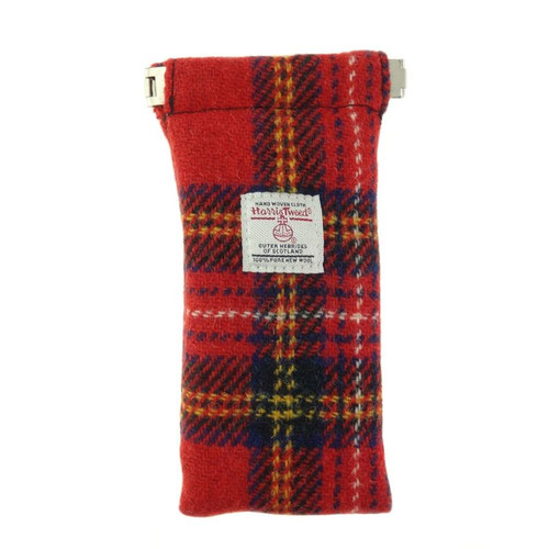 GA-LB2109-COL024-Royal Stewart Handcrafted Harris Tweed Glasses Pouch ShamrockGift.com
