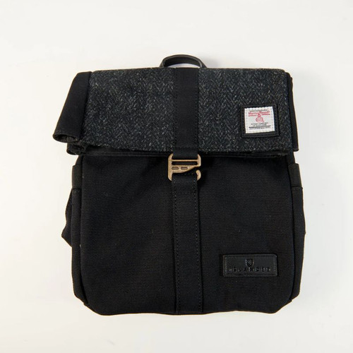 ISL-8100-Black Ladies Harris Tweed Lunch Bag ShamrockGifts.com