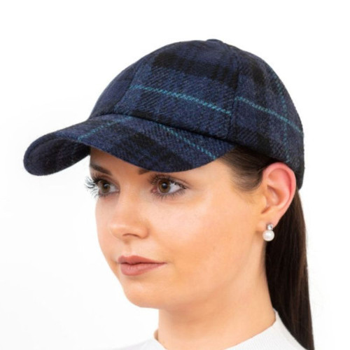 HOF-BBPNW-Sky-5723-3C-OS Women's New Wool Tartan Baseball Cap ShamrockGift.com