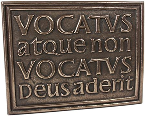 Vocatus Atque Non Vocatus Deus Aderit Bronze Plaque Warm Colors 115.2BZ ShamrockGift.com