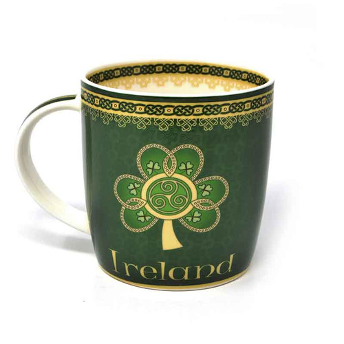 Shamrock Spiral Mug Front View ShamrockGift.com