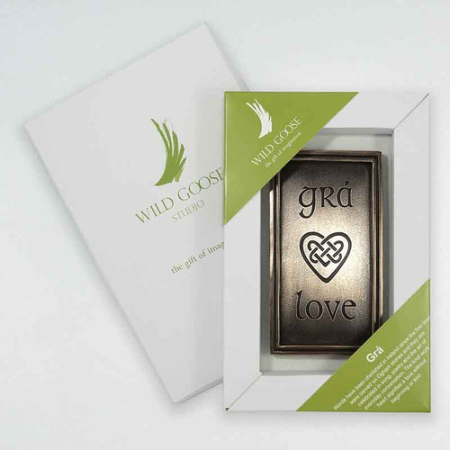 Story of Ireland Gra - Love Bronze Plated Wall Plaque Wild Goose Collection SB510 ShamrockGift.com