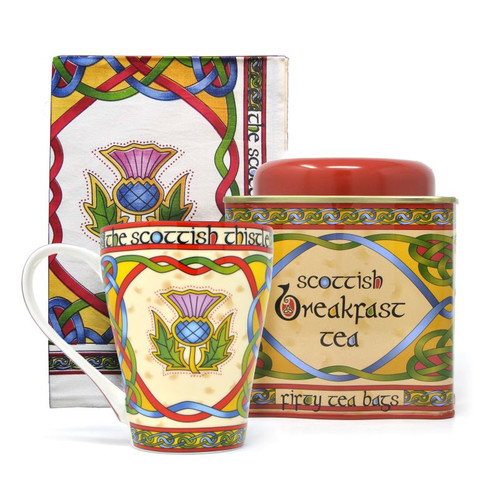 Royal Tara Scottish Thistle Tea Set CL-TeaSet23 ShamrockGift.com