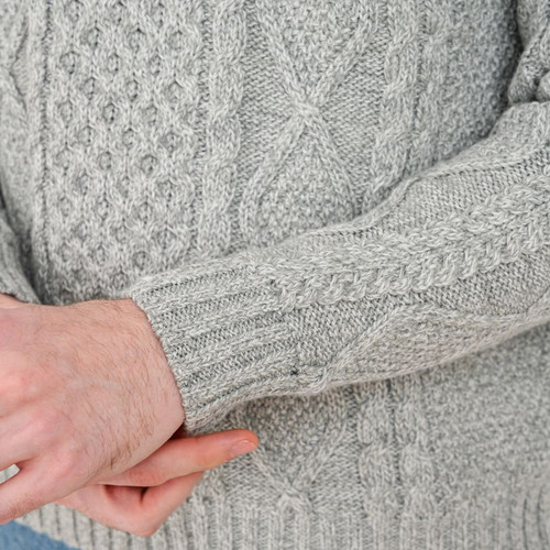 SAOL Crew Neck Sweater AWM208 Grey ShamrockGift.com