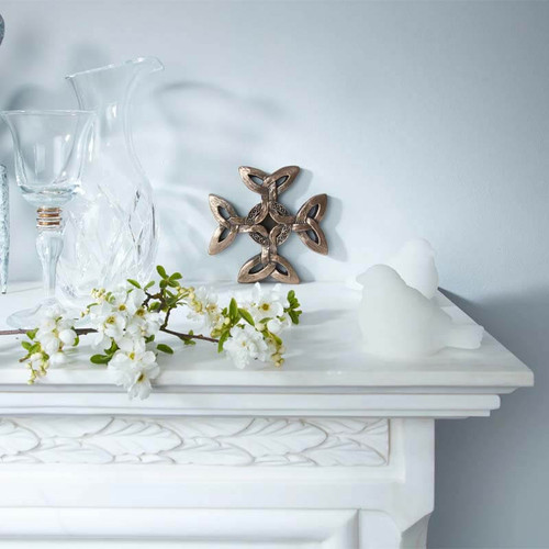 WIld Goose Studio Export Ltd Celtic Creation Bronzed Wall Cross 96BBZ ShamrockGift.com