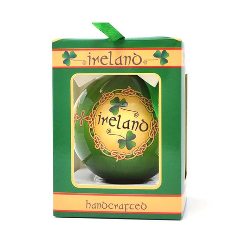 Ireland Celtic Bauble in Gift Box Close Up ShamrockGift.com