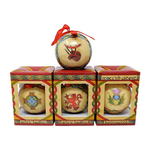 Royal Tara Scottish Bauble Set of 4 CL-BaubleSet2 ShamrockGift.com