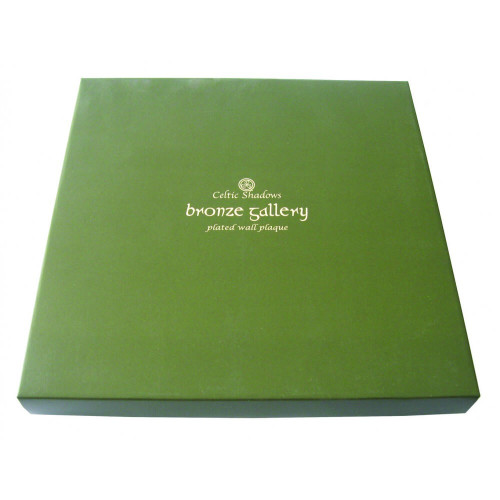 Bronze Plated Claddagh Ring Plaque Box ShamrockGift.com