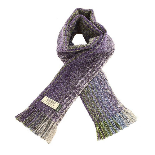 Mucross Weaving Skellig Purple, Blue & Green Scarf ShamrockGift.com