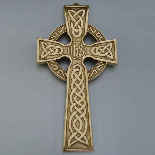 Robert Emmet Company Medium Brass IHS Celtic Cross RE4302 Shamrockgift.com