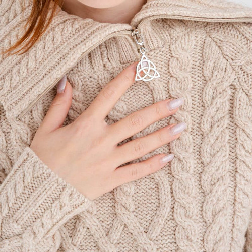 ML160 Ladies Knit Funnel Neck Supersoft Wool Sweater Parsnip ShamrockGift.com