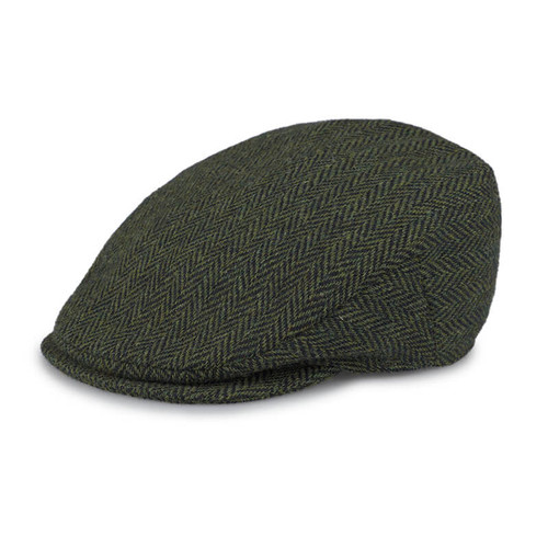 77B2-C022M Hanna Hats Vintage Cap Tweed - Grey Herringbone ShamrockGift.com
