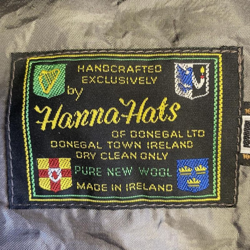 Hanna Hats Irish Cap Donegal Touring Tweed Black