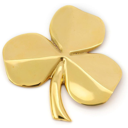 Robert Emmet Company Shamrock Brass Wall Hanging with Irish Blessing RE7805 Shamrockgift.com