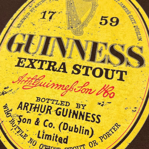 G1354 Brown Guinness Trademark Men's T-Shirt ShamrockGift.com