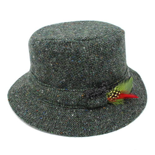 Hanna Hats Tweed Walking Hat  832-411 Dark Green ShamrockGift.com