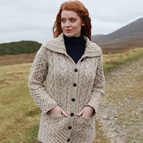 Ladies-Lumber-Cardigan-With-Collar-B664-Skiddaw-ShamrockGift.com