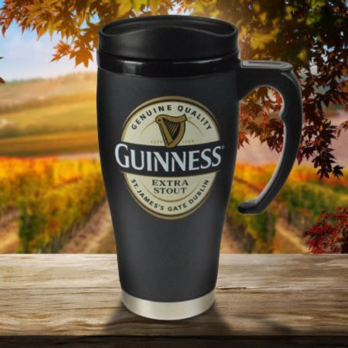 Official Guinness Label Travel Mug GNS2481 ShamrockGift.com