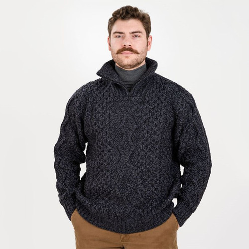 MM902-101 Mens Half Zip Troyer Sweater ShamrockGift.com