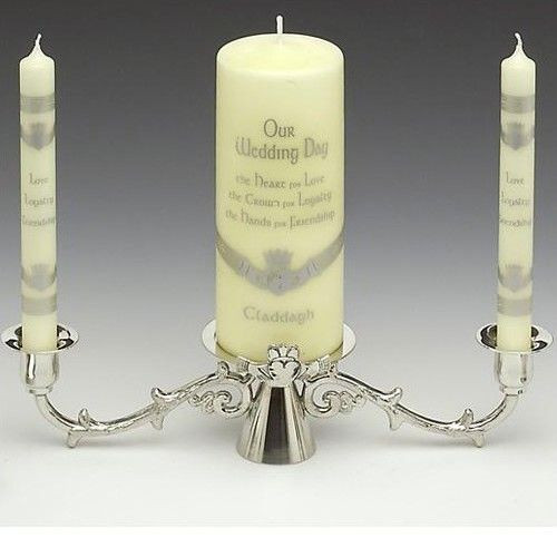 Mullingar Pewter Claddagh Unity Candle Holder P100 ShamrockGift.com