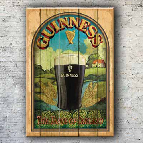 Guinness Nostalgic Wooden Sign - Taste of Ireland GNS5457 ShamrockGift.com