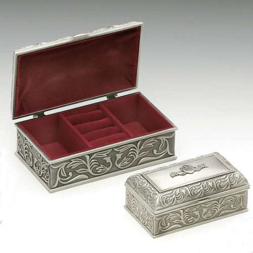 MD17 MEDIUM and LARGE Size  Claddagh Irish Jewelry Box ShamrockGift.com