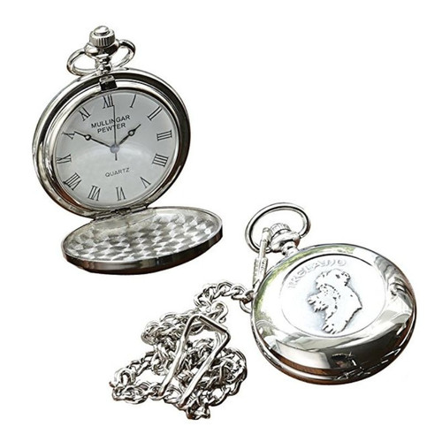 Mullingar Pewter Pocket Watch Ireland Out of the Box P246 IrelandShamrockGift.com