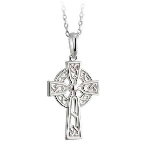 Solvar Sterling Silver Double Sided Celtic Cross S44785 Studio Shamrockgift.com