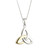Solvar Silver & 10K Gold Diamond Trinity Knot Pendant S45347 Shamrockgift.com