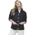 Aran-Woollen-Mills-Ladies-Buttoned-Cabled-Cardigan-Black-Color-B940-Face-ShamrockGift.com