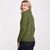 Aran-Woollen-Mills-Ladies-Buttoned-Cabled-Cardigan-Meadow-Green-Color-B940-Back-ShamrockGift.com