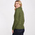 Aran-Woollen-Mills-Ladies-Buttoned-Cabled-Cardigan-Meadow-Green-Color-B940-Back-ShamrockGift.com