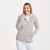 Ladies Merino Wool Buttoned Cable Cardigan Misty Grey studio ShamrockGift.com 
