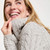 Ladies Merino Wool Buttoned Cable Cardigan Misty Grey ShamrockGift.com 