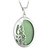Solvar Rhodium Bok Green Cat eye Pendant S46261 Shamrockgift.com