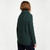 A191-403 Connemara Green Color Merino Wool Roll Neck Irish Sweater Back Side View Shamrockgift.com