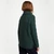 A191-403 Connemara Green Color Merino Wool Roll Neck Irish Sweater Back Side View Shamrockgift.com