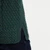 A191-403 Connemara Green Color Merino Wool Roll Neck Irish Sweater Closeup View Shamrockgift.com