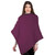 B819-432 JAM RED Color Traditional Buttoned Merino Wool Poncho for Women Shamrockgift.com