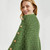 B819-430 MEADOW GREEN Color Traditional Buttoned Merino Wool Poncho for Women Side Button Style Shamrockgift.com