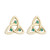 Solvar 14K Emerald Trinity Knot Stud Earrings S33499 ShamrockGift.com