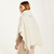 B694-367 White Color SuperSoft Merino Wool Poncho with Cowl Neck Back Side Shamrockgift.com B694-367 White Color SuperSoft Merino Wool Poncho with Cowl Neck Back Side Shamrockgift.com