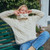 B692-367 Natutal White SuperSoft Merino Wool Chunky Cable Cowl Sweater White Lifestyle ShamrockGift.com