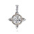 GS-TPGD018086-BCWHRC-set Sterling Silver 4 Knots Zirconia Pendant with Chain ShamrockGift.com