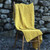 Aran Woollen Mills Irish Wool Patchwork Adult Throw Blanket Yellow ShamrockGift.com