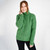 ML150-105-GREEN-Colour Ladies Turtleneck Wool Aran Sweater Shamrockgift.com