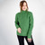 ML150-105-GREEN-Colour Ladies Turtleneck Wool Aran Sweater Shamrockgift.com