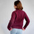 Ladies Turtleneck Wool Aran Sweater ML150 Red Back View ShamrockGift.com
